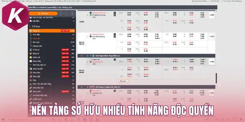 Nền tảng sở hữu nhiều tính năng độc quyền